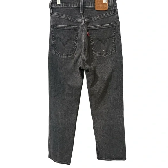 Free people Levi's high rise Women's ribcage straight leg Gray Jeans - Picture 6 of 12